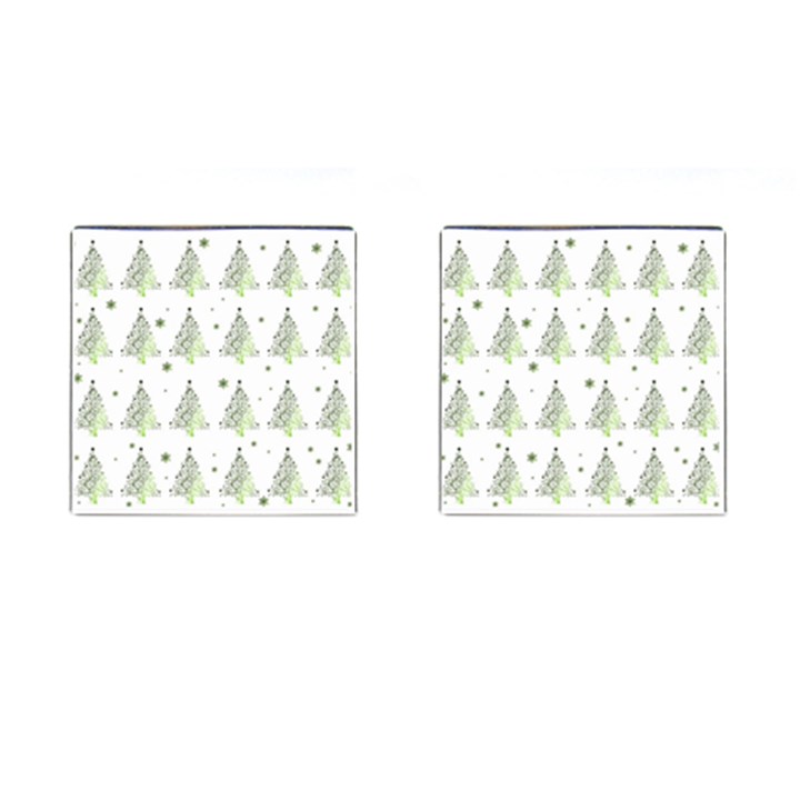 Christmas tree - pattern Cufflinks (Square)