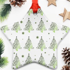 Christmas Tree - Pattern Star Ornament (two Sides) by Valentinaart