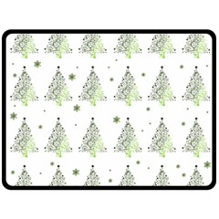 Christmas Tree - Pattern Fleece Blanket (large)  by Valentinaart