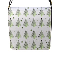 Christmas Tree - Pattern Flap Messenger Bag (l)  by Valentinaart