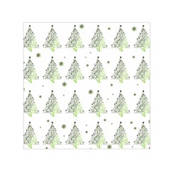 Christmas Tree - Pattern Small Satin Scarf (square) by Valentinaart