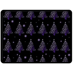 Christmas Tree - Pattern Double Sided Fleece Blanket (large)  by Valentinaart