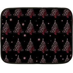 Christmas Tree - Pattern Fleece Blanket (mini) by Valentinaart