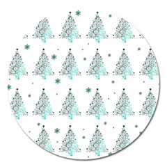 Christmas Tree - Pattern Magnet 5  (round) by Valentinaart