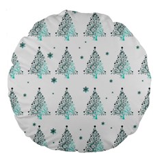 Christmas Tree - Pattern Large 18  Premium Round Cushions by Valentinaart