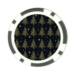 Christmas Tree - Pattern Poker Chip Card Guard by Valentinaart