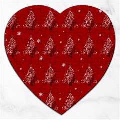 Christmas Tree - Pattern Jigsaw Puzzle (heart) by Valentinaart