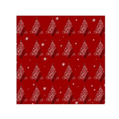 Christmas Tree - Pattern Small Satin Scarf (square) by Valentinaart