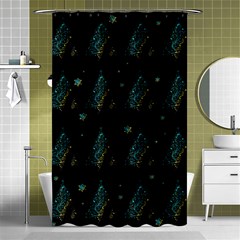 Christmas Tree - Pattern Shower Curtain 48  X 72  (small)  by Valentinaart