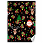 Santa and Rudolph pattern Canvas 24  x 36  23.35 x34.74  Canvas - 1