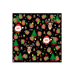 Santa And Rudolph Pattern Satin Bandana Scarf by Valentinaart