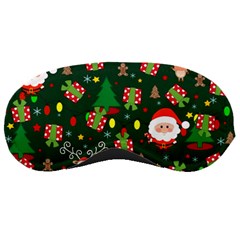 Santa And Rudolph Pattern Sleeping Masks by Valentinaart