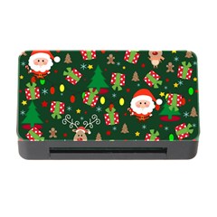 Santa And Rudolph Pattern Memory Card Reader With Cf by Valentinaart