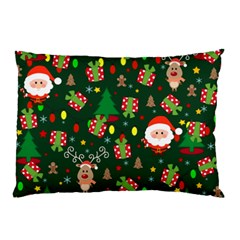 Santa And Rudolph Pattern Pillow Case (two Sides) by Valentinaart