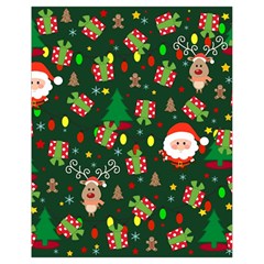 Santa And Rudolph Pattern Drawstring Bag (small) by Valentinaart