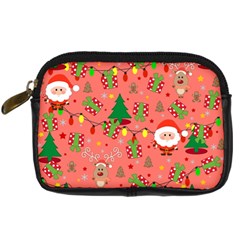 Santa And Rudolph Pattern Digital Camera Cases by Valentinaart