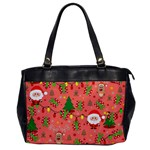 Santa and Rudolph pattern Office Handbags Front