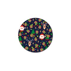 Santa And Rudolph Pattern Golf Ball Marker (10 Pack) by Valentinaart