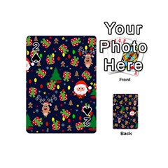 Santa And Rudolph Pattern Playing Cards 54 (mini)  by Valentinaart