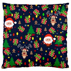 Santa And Rudolph Pattern Standard Flano Cushion Case (two Sides) by Valentinaart