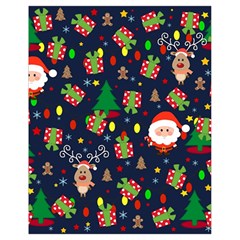 Santa And Rudolph Pattern Drawstring Bag (small) by Valentinaart