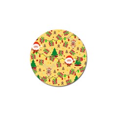 Santa And Rudolph Pattern Golf Ball Marker (4 Pack) by Valentinaart