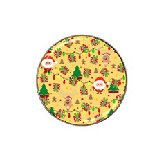 Santa And Rudolph Pattern Hat Clip Ball Marker (4 Pack) by Valentinaart