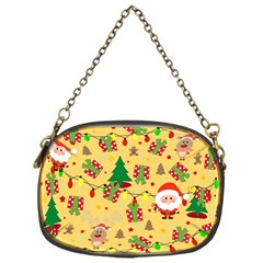 Santa And Rudolph Pattern Chain Purses (one Side)  by Valentinaart