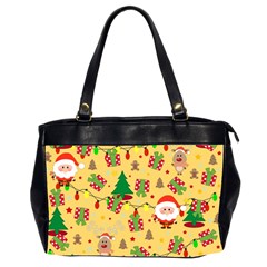 Santa And Rudolph Pattern Office Handbags (2 Sides)  by Valentinaart