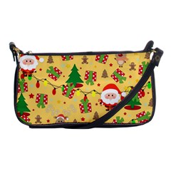 Santa And Rudolph Pattern Shoulder Clutch Bags by Valentinaart