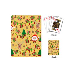 Santa And Rudolph Pattern Playing Cards (mini)  by Valentinaart