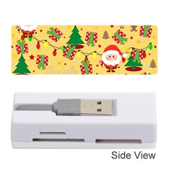 Santa And Rudolph Pattern Memory Card Reader (stick)  by Valentinaart