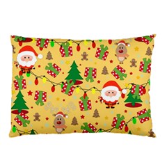 Santa And Rudolph Pattern Pillow Case (two Sides) by Valentinaart