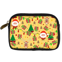 Santa And Rudolph Pattern Digital Camera Cases by Valentinaart