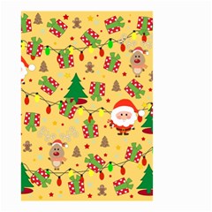 Santa And Rudolph Pattern Small Garden Flag (two Sides) by Valentinaart