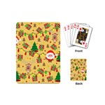 Santa and Rudolph pattern Playing Cards (Mini)  Back