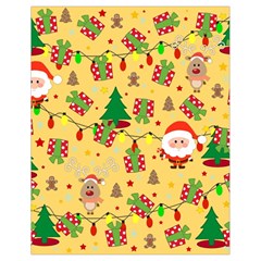 Santa And Rudolph Pattern Drawstring Bag (small) by Valentinaart