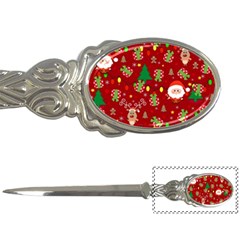 Santa And Rudolph Pattern Letter Openers by Valentinaart