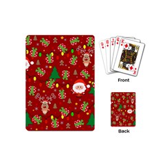 Santa And Rudolph Pattern Playing Cards (mini)  by Valentinaart