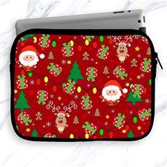 Santa And Rudolph Pattern Apple Ipad 2/3/4 Zipper Cases by Valentinaart