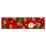 Santa and Rudolph pattern Satin Scarf (Oblong) Front