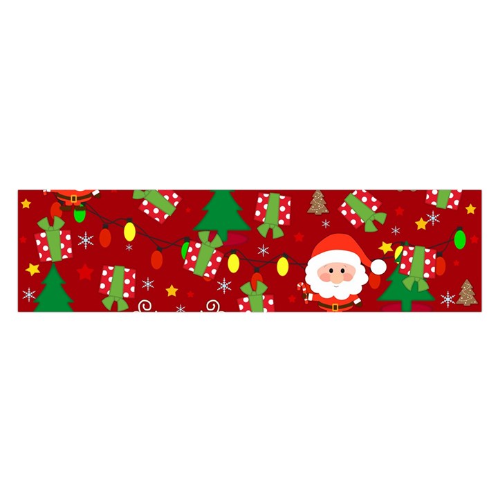 Santa and Rudolph pattern Satin Scarf (Oblong)