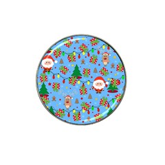 Santa And Rudolph Pattern Hat Clip Ball Marker by Valentinaart