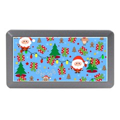 Santa And Rudolph Pattern Memory Card Reader (mini) by Valentinaart