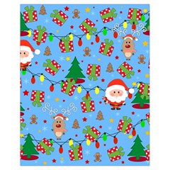 Santa And Rudolph Pattern Drawstring Bag (small) by Valentinaart