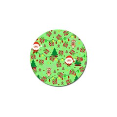 Santa And Rudolph Pattern Golf Ball Marker by Valentinaart