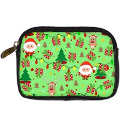 Santa And Rudolph Pattern Digital Camera Cases by Valentinaart