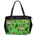 Santa and Rudolph pattern Office Handbags Front