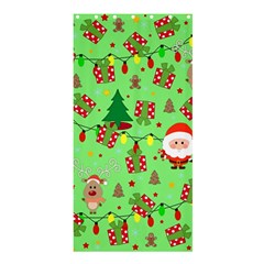 Santa And Rudolph Pattern Shower Curtain 36  X 72  (stall)  by Valentinaart