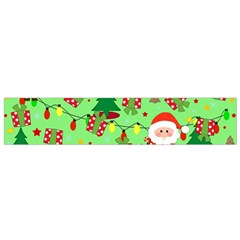 Santa And Rudolph Pattern Small Flano Scarf by Valentinaart